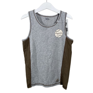 Unisex POMPdeLUX - Tricot tank top, size 134 - 140 - Gray (1)