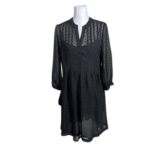 Unisex Laura Ashley - Schiffon dress, size 38 - Black (1)