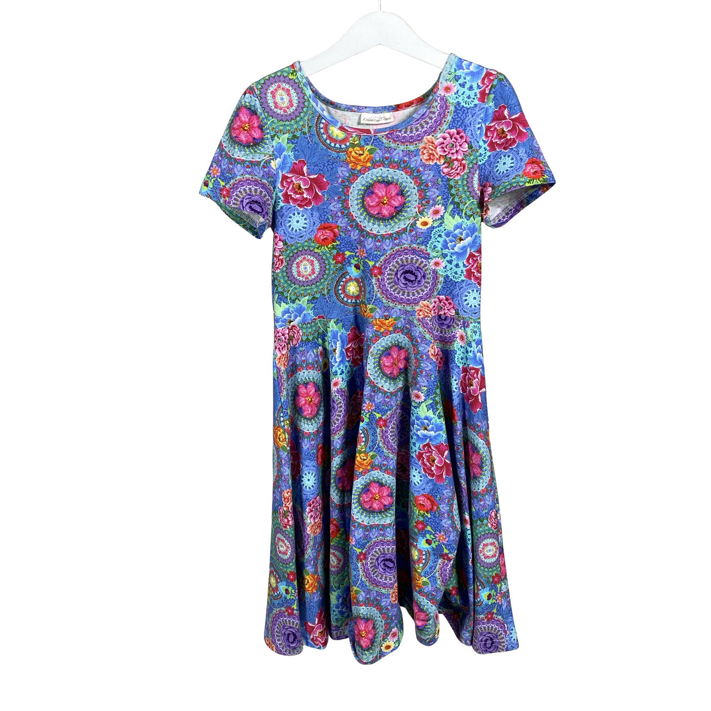 Unisex Emma and Theo - Tricot dress, size 122 - 128 - Blue (1)
