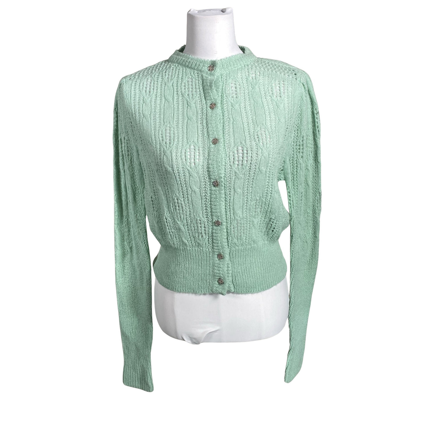 Unisex Twinset - Cardigan, size 38 - Green (1)