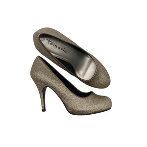 Unisex Tamaris - Evening high heels, size 39 - Gold (1)