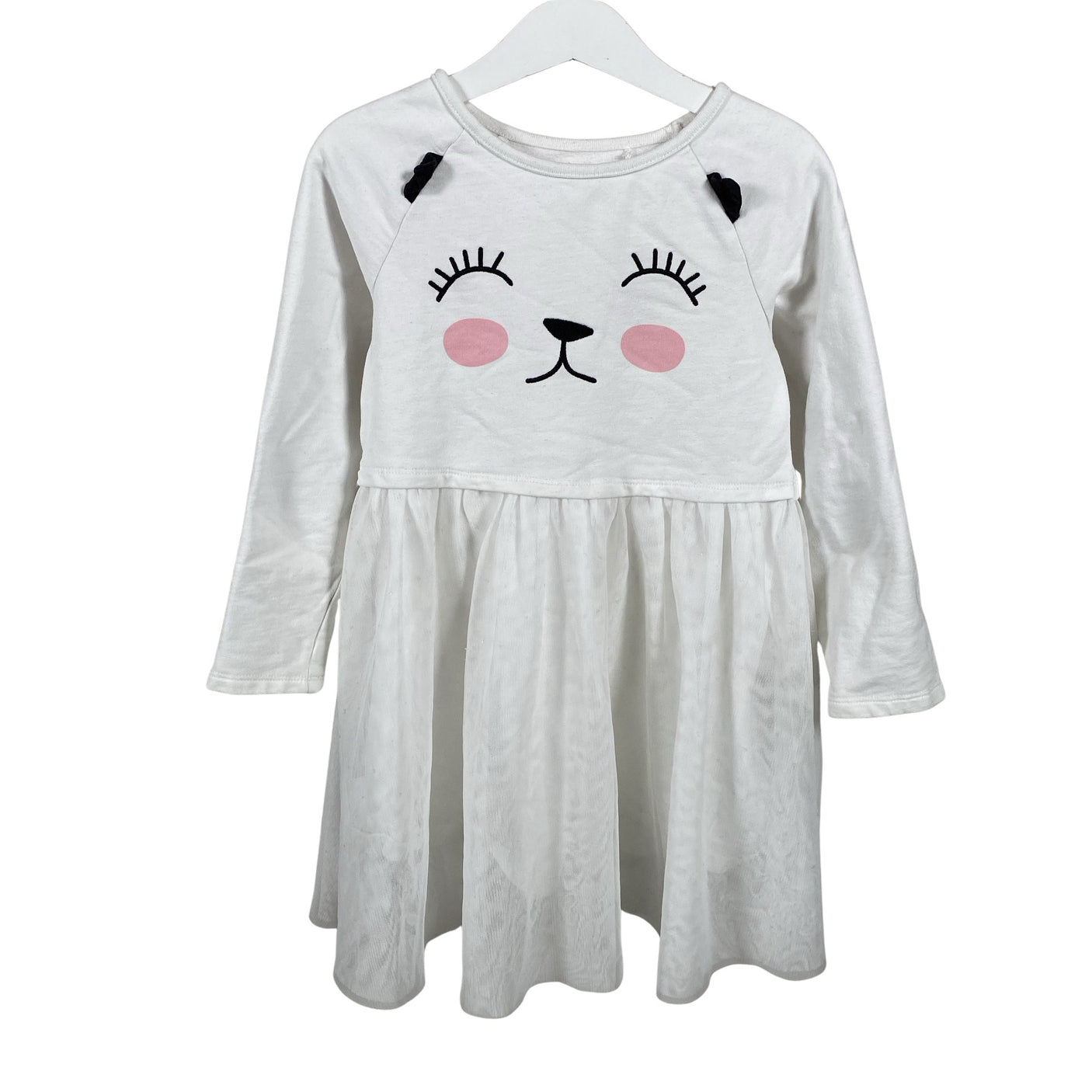Unisex Bogi - Tricot dress, size 116 - 122 - White (1)