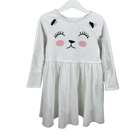 Unisex Bogi - Tricot dress, size 116 - 122 - White ()