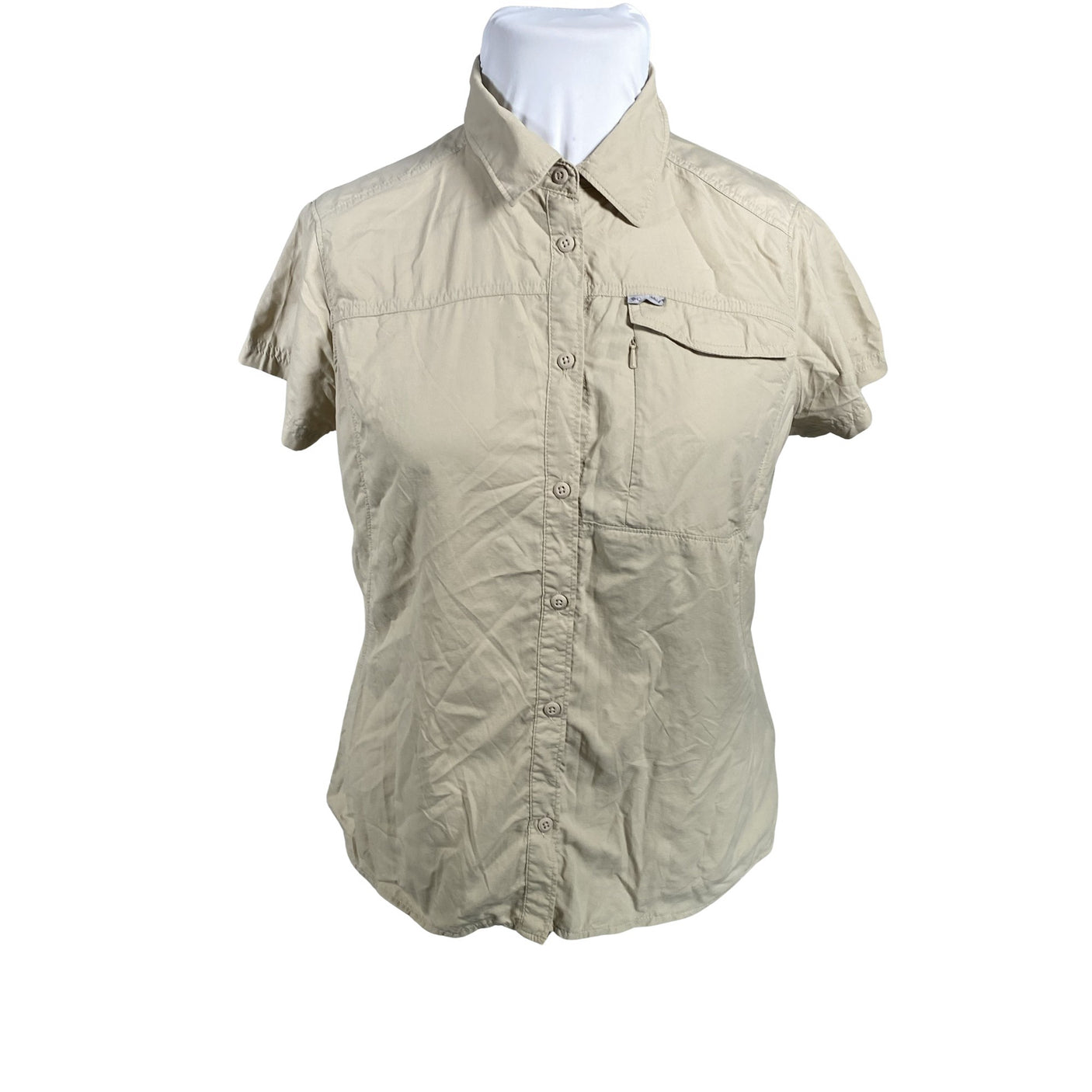 Unisex Columbia - Sports shirt, short sleeve, size 42 - Beige (1)