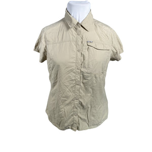 Unisex Columbia - Sports shirt, short sleeve, size 42 - Beige (1)