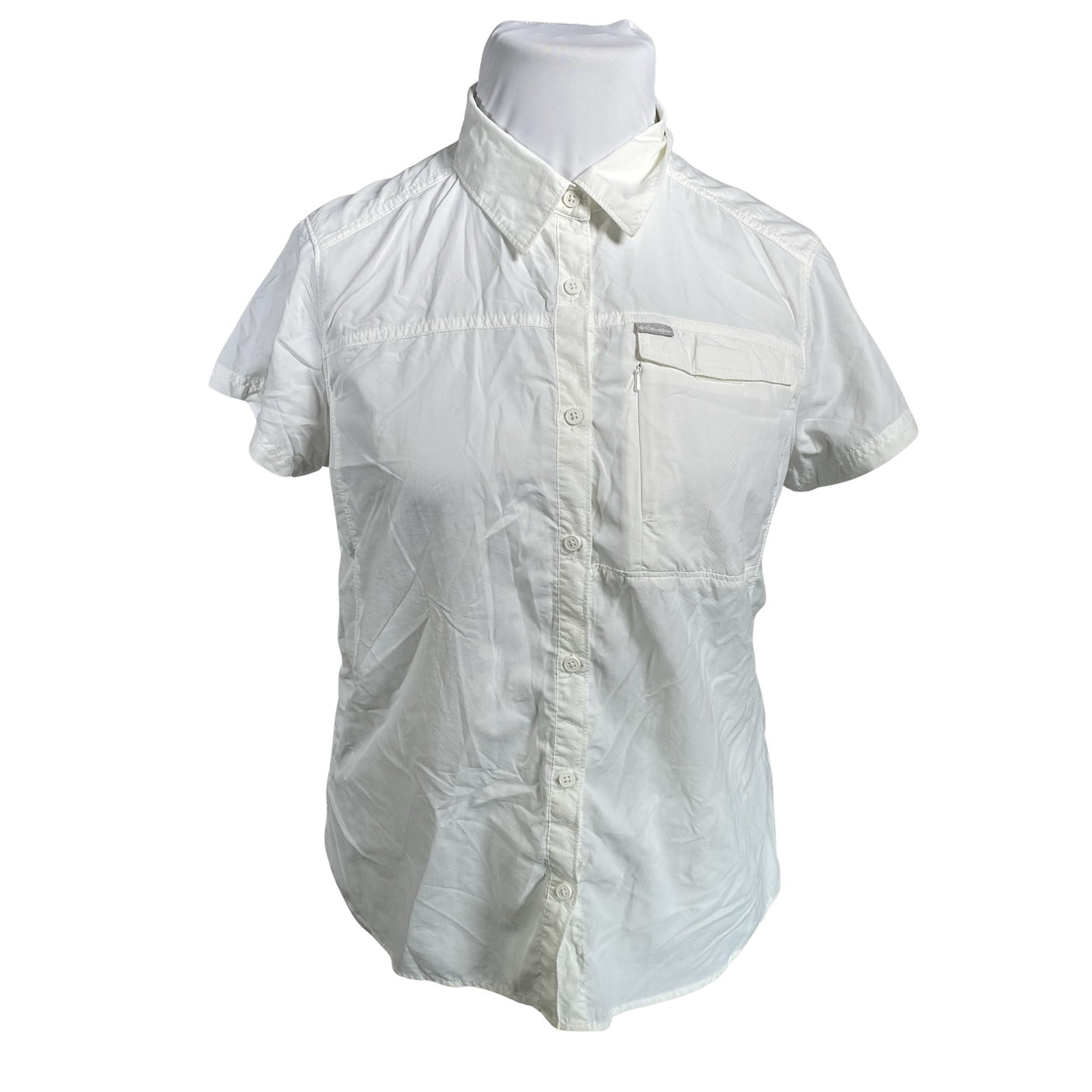 Unisex Columbia - Sports shirt, short sleeve, size 42 - White (1)