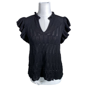 Unisex Mos Mosh - Short-sleeved blouse, size 36 - Black (1)