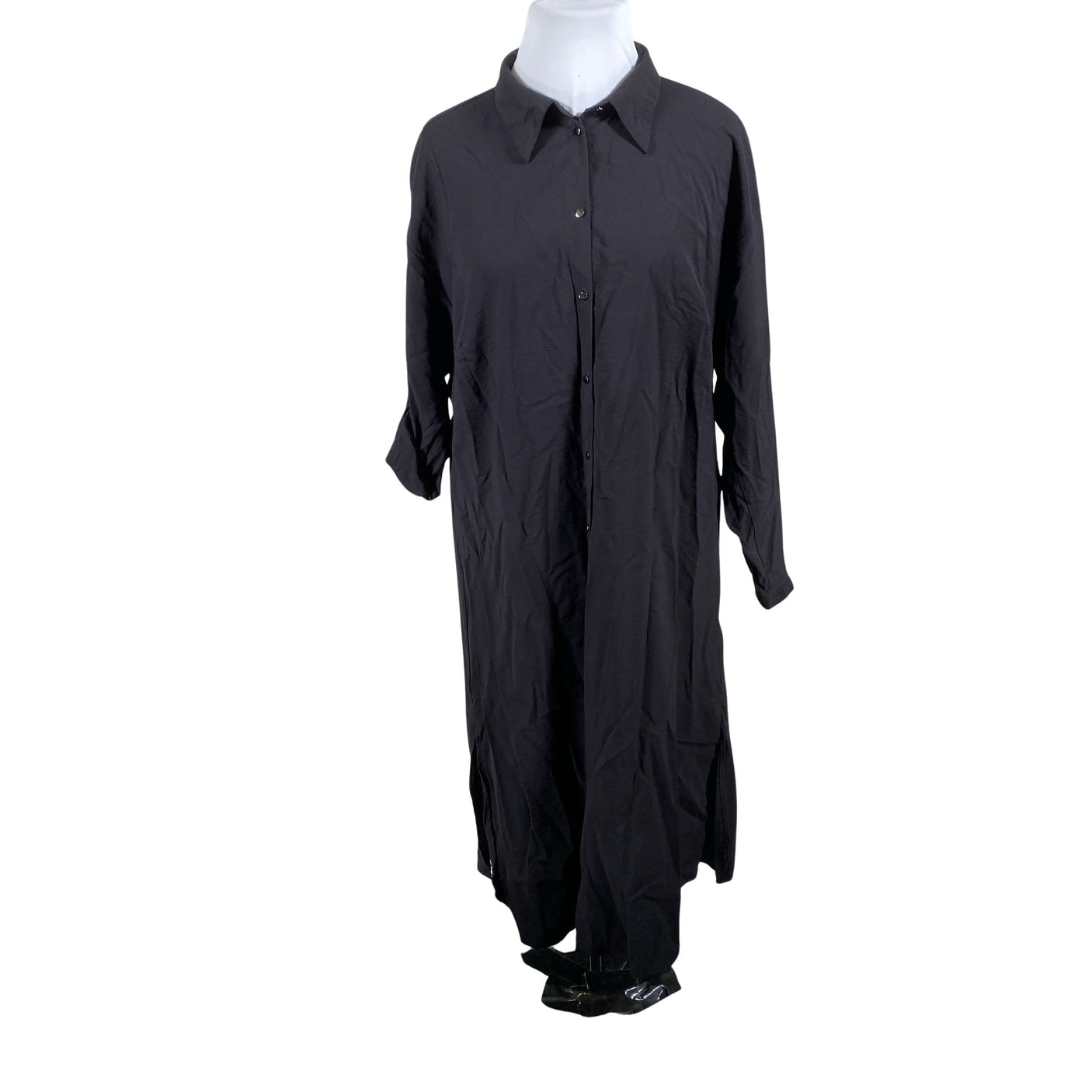 Unisex Zizzi - Schiffon dress, size 46 - Black (1)