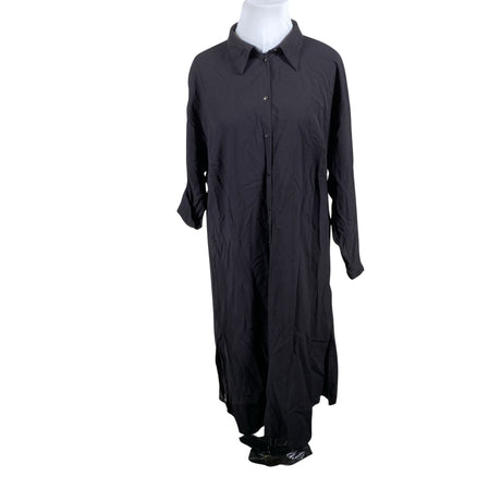 Unisex Zizzi - Schiffon dress, size 46 - Black ()