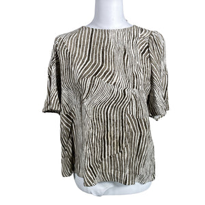 Unisex Selected - Short-sleeved blouse, size 40 - Brown (1)