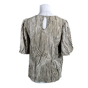 Unisex Selected - Short-sleeved blouse, size 40 - Brown (2)