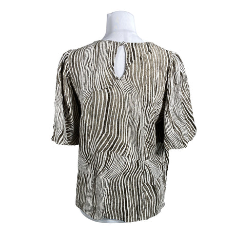 Unisex Selected - Short-sleeved blouse, size 40 - Brown (2)