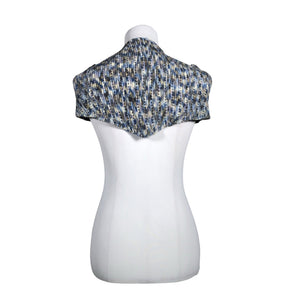 Unisex Handmade - Shawl, size Midi - Light blue (2)