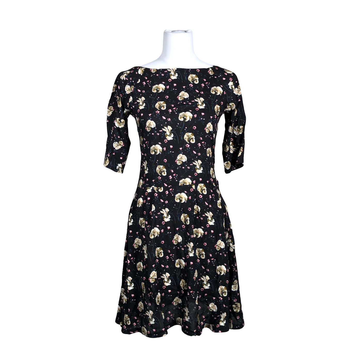 Unisex Handmade - Schiffon dress, size 34 - Black (1)