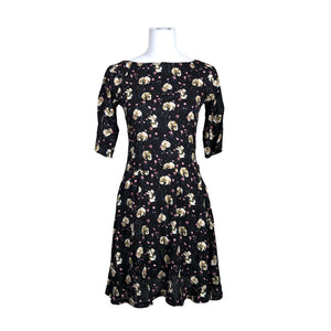 Unisex Handmade - Schiffon dress, size 34 - Black (1)