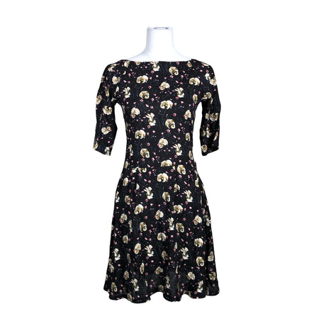 Unisex Handmade - Schiffon dress, size 34 - Black ()