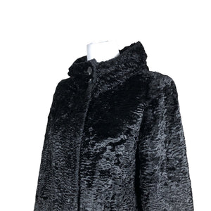 Unisex White Label - Faux fur coat, size 36 - Black (2)