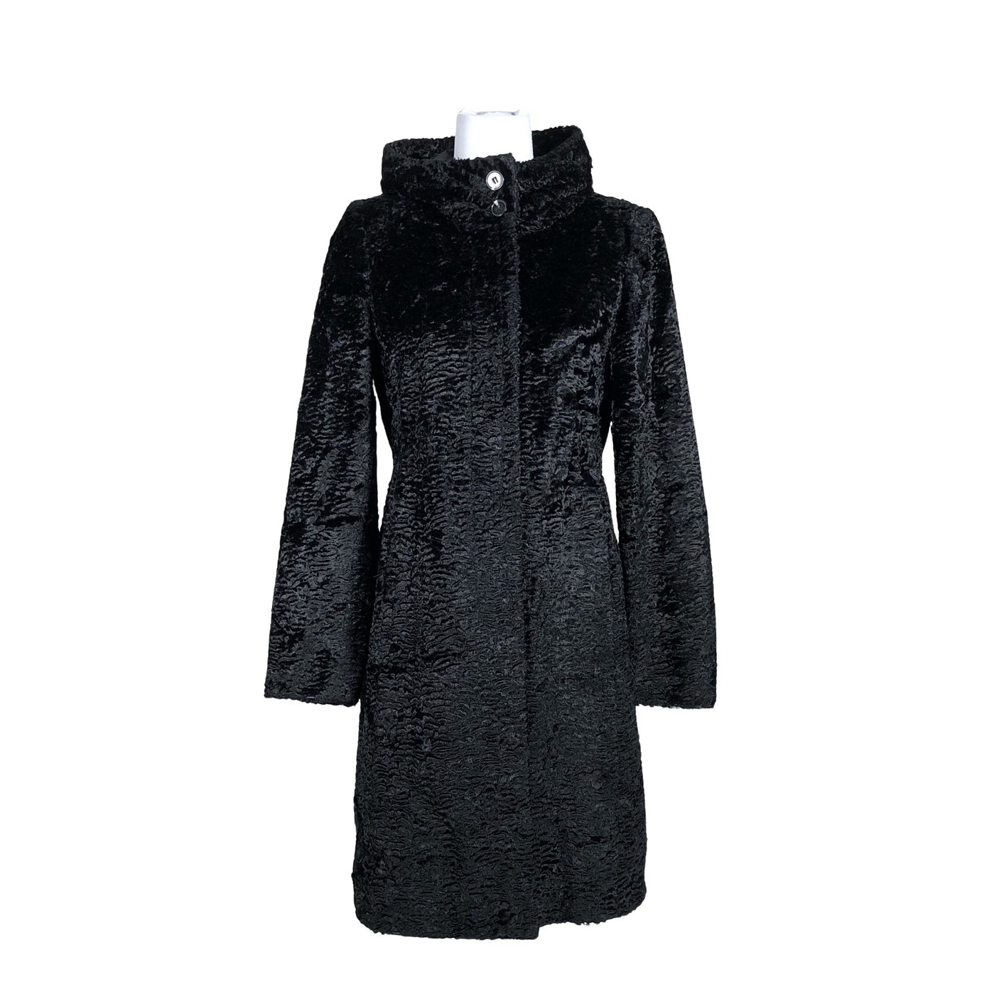 Unisex White Label - Faux fur coat, size 36 - Black (1)