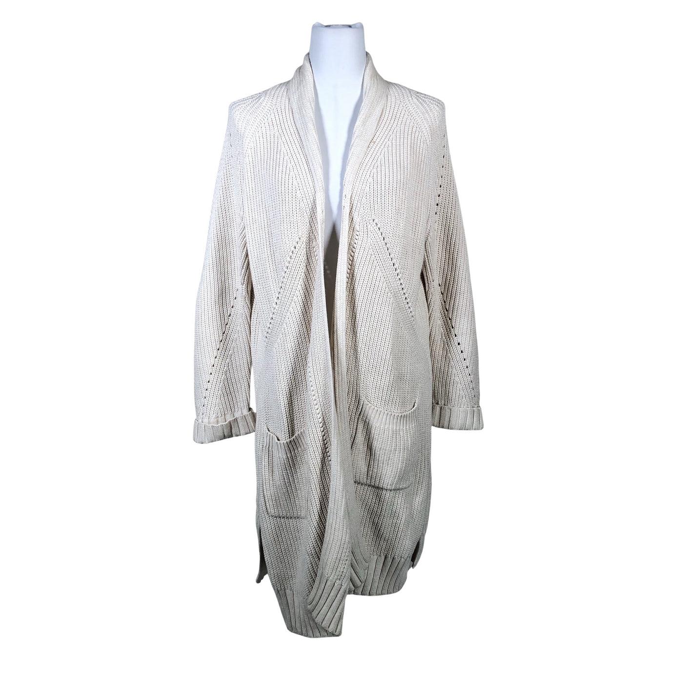 Unisex Repeat - Cardigan, size 40 - Natural white (1)