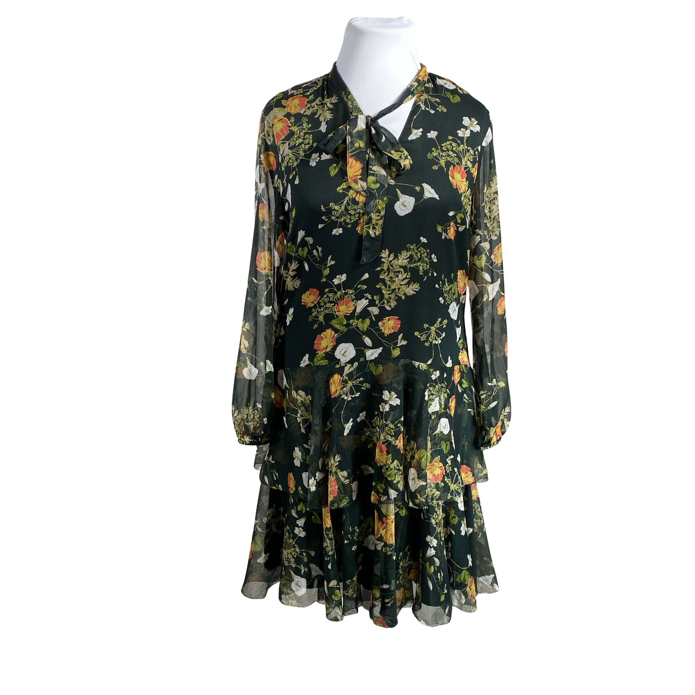 Unisex Lauren Ralph Lauren - Schiffon dress, size 44 - Green (1)