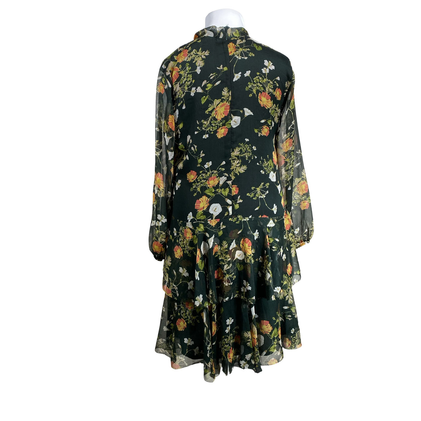 Unisex Lauren Ralph Lauren - Schiffon dress, size 44 - Green (2)