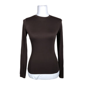 Unisex Lululemon - Sports shirt, long sleeve, size 34 - Brown (1)