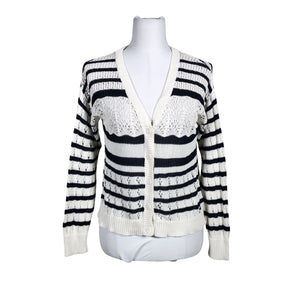 Unisex CC Double O - Cardigan, size 38 - White (1)