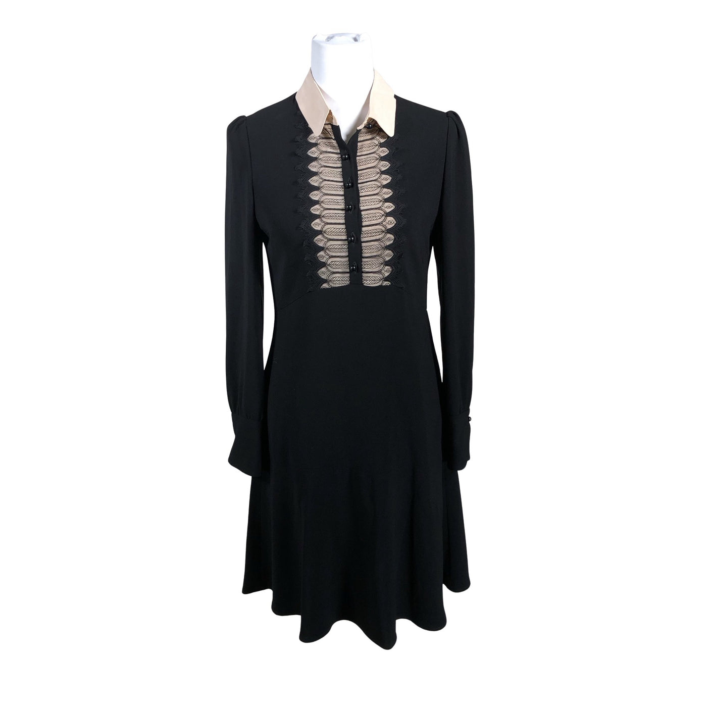 Unisex Gerard Darel - Schiffon dress, size 38 - Black (1)