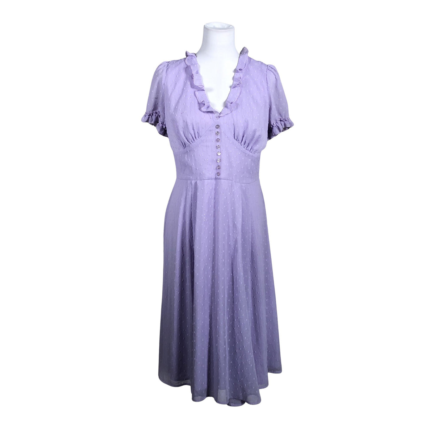 Unisex Hell Bunny - Schiffon dress, size 40 - Violet (1)