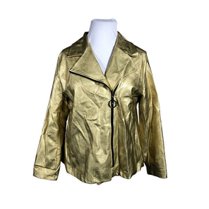 Unisex 2W Paris - Leather jacket, size 44 - Gold (1)