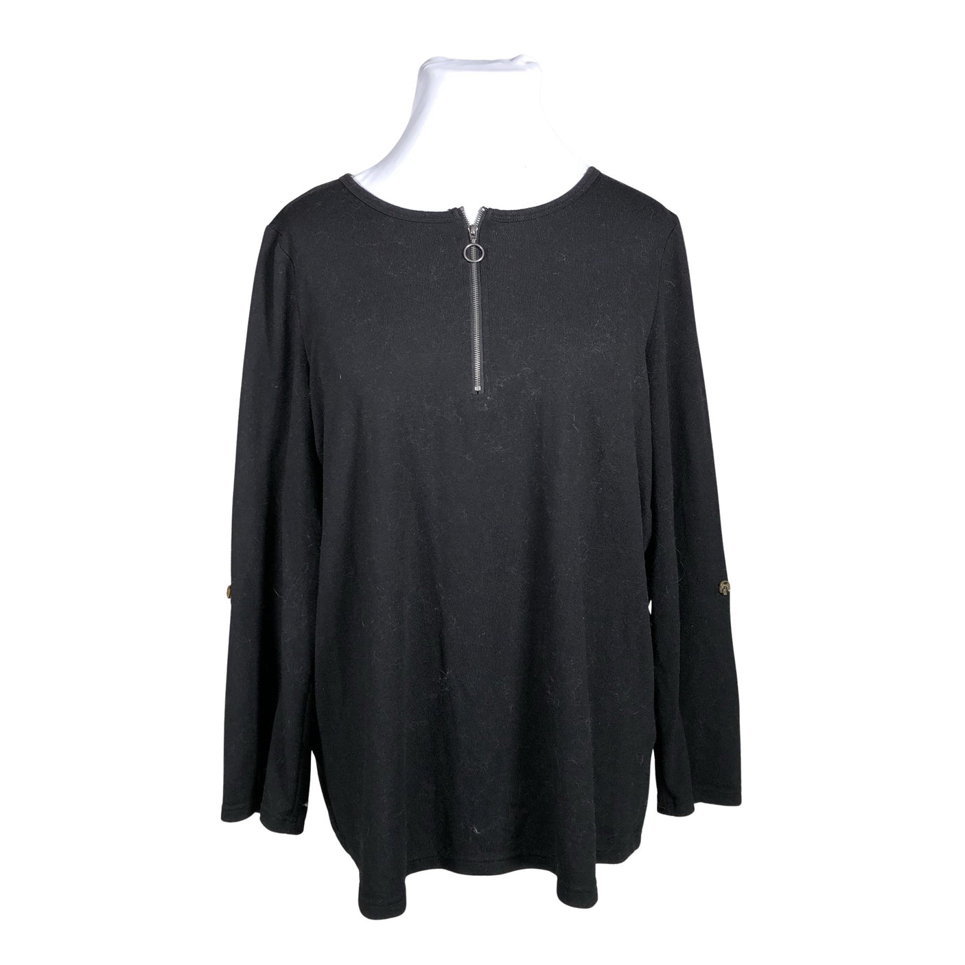 Unisex Zizzi - Knit tunic, size 46 - Black (1)