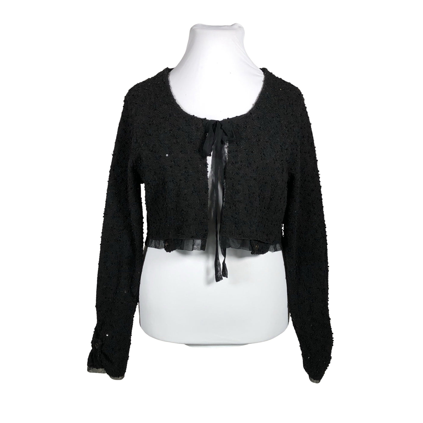 Unisex ME - Knit bolero jacket, size 42 - Black (1)