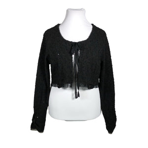 Unisex ME - Knit bolero jacket, size 42 - Black (1)