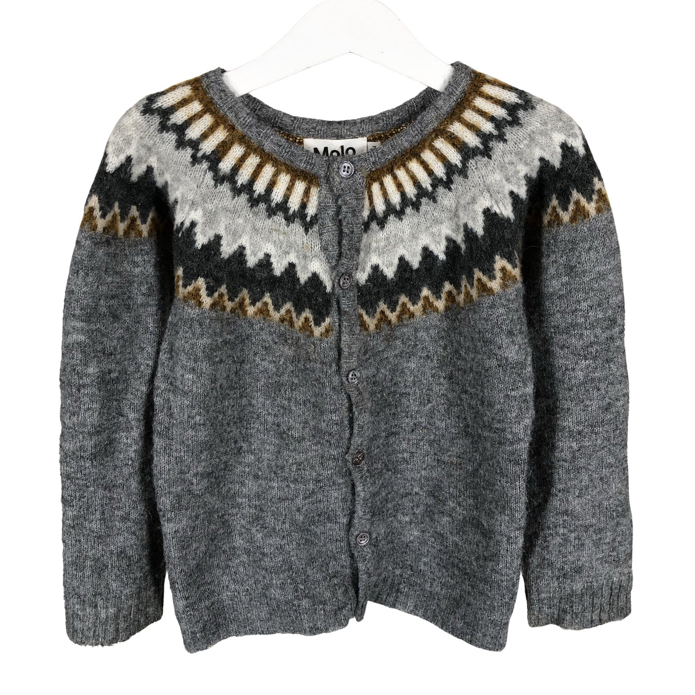 Unisex Molo Kids - Cardigan, size 98 - 104 - Gray (1)