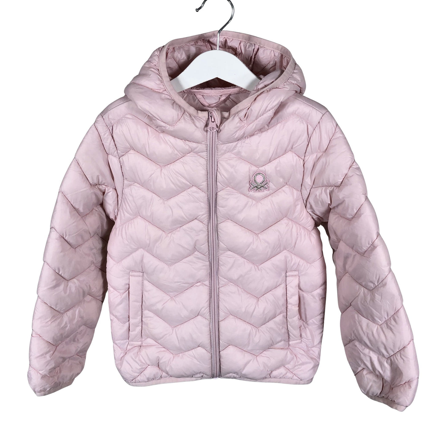 Unisex Benetton - Lightly padded jacket, size 110 - 116 - Light pink (1)