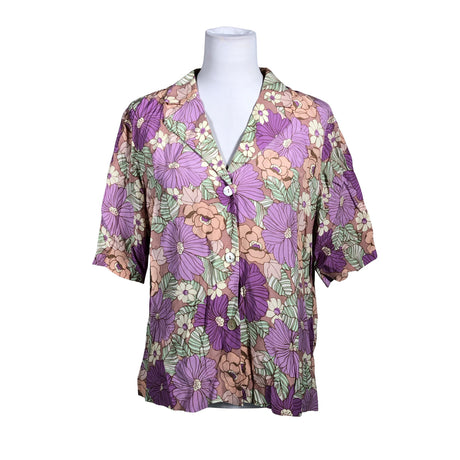 Unisex &Other Stories - Short-sleeved blouse, size 38 - Violet ()