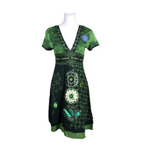 Unisex Desigual - Tricot dress, size 38 - Green (1)