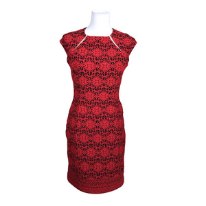Unisex Joseph Ribkoff - Sheath dress, size 36 - Red (1)