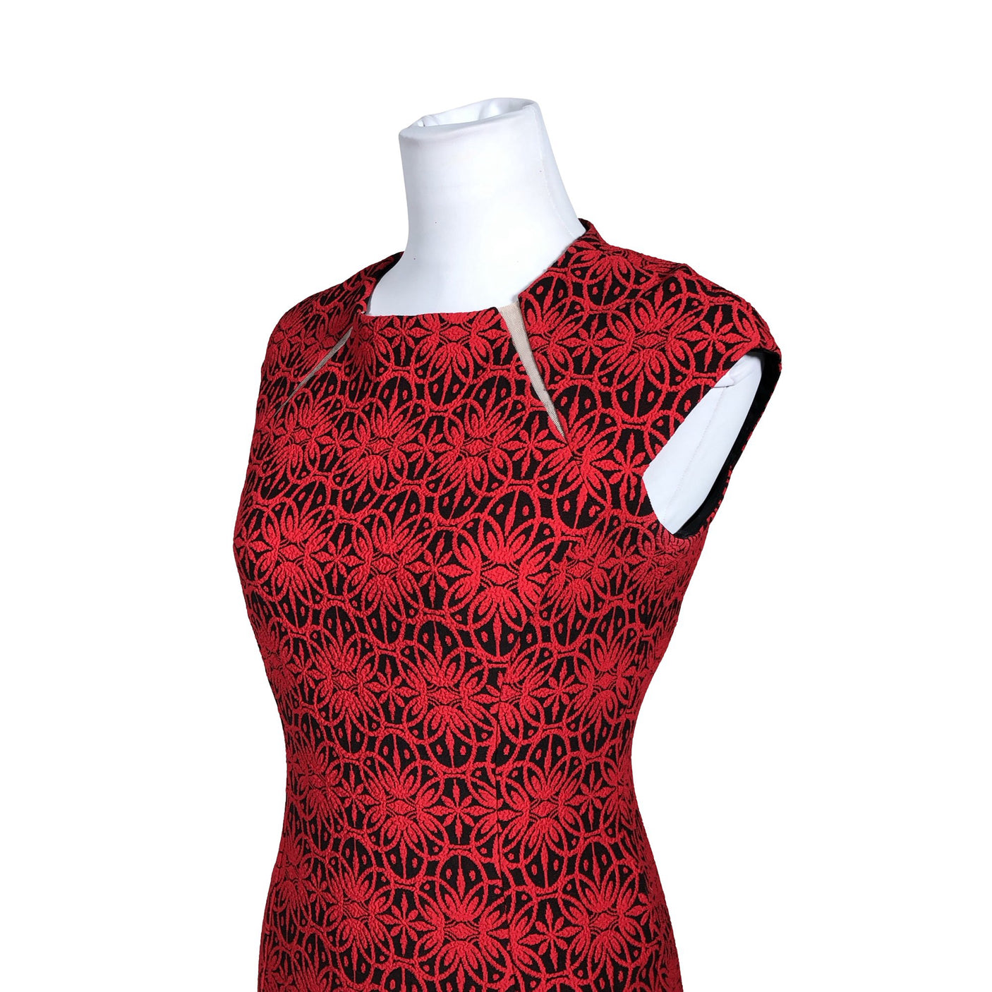 Unisex Joseph Ribkoff - Sheath dress, size 36 - Red (2)