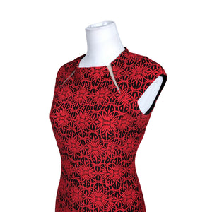 Unisex Joseph Ribkoff - Sheath dress, size 36 - Red (2)