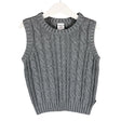 Unisex Polarn O. Pyret - Knit vest, size 122 - 128 - Gray ()