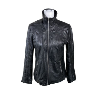 Unisex Saki - Leather jacket, size 36 - Black (3)