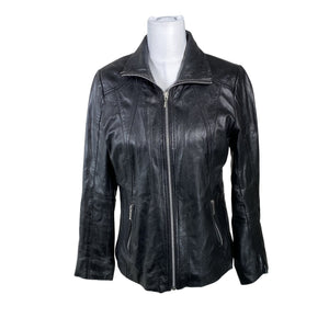 Unisex Saki - Leather jacket, size 36 - Black (1)