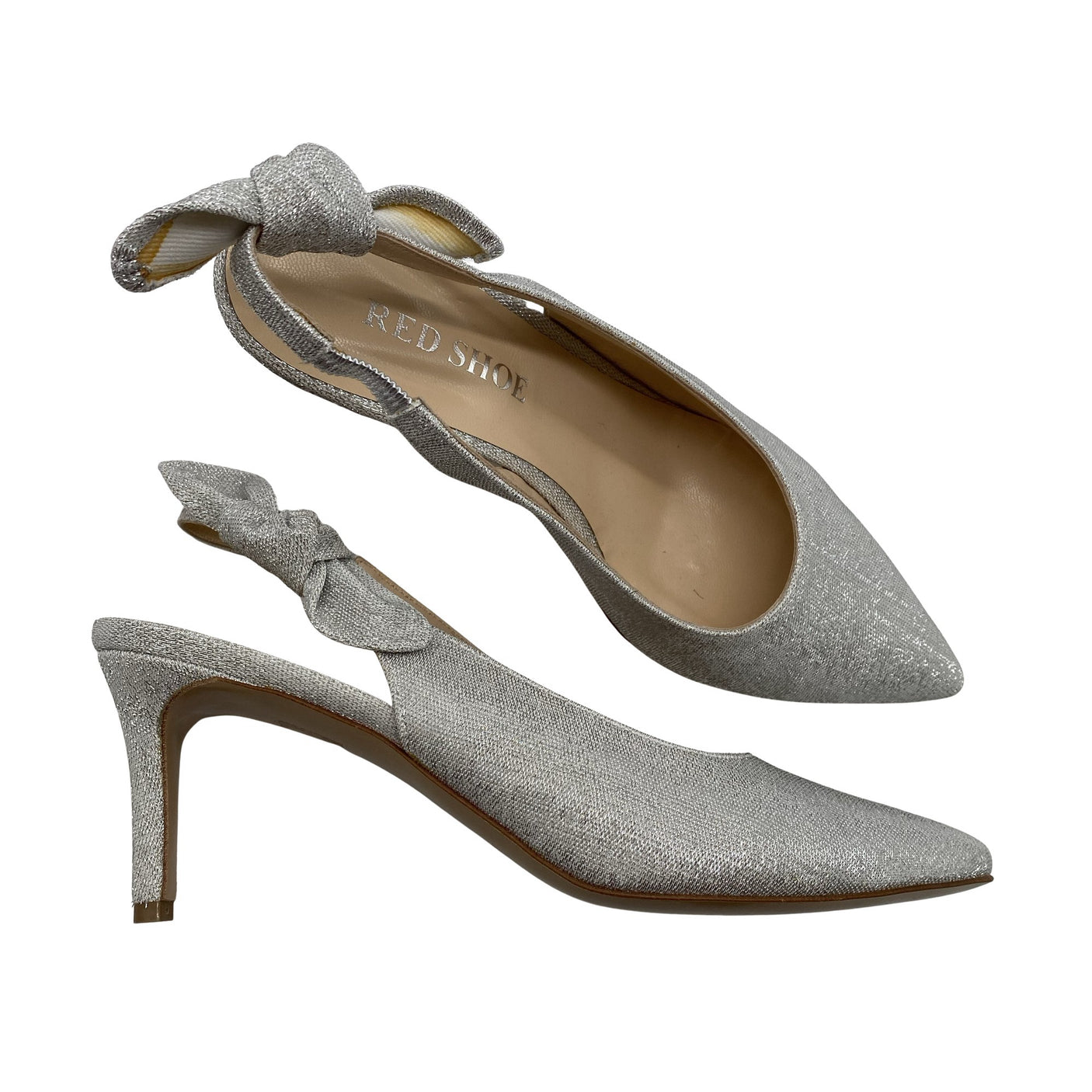 Unisex Red Shoe - Evening high heels, size 41 - Silver (1)