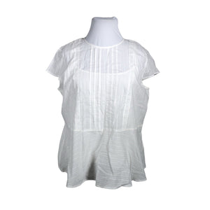 Unisex Esprit - Short-sleeved blouse, size 46 - White (1)