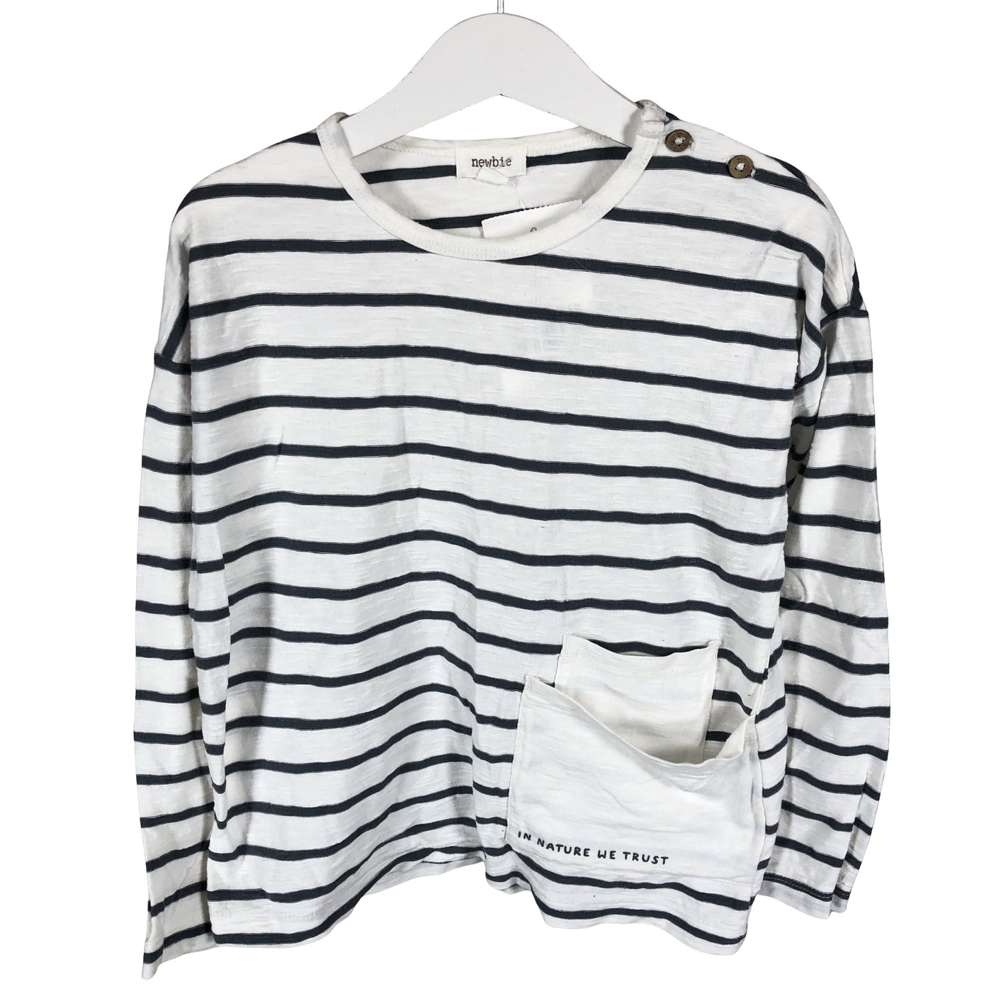 Unisex Newbie - Tricot shirt, size 110 - 116 - White (1)