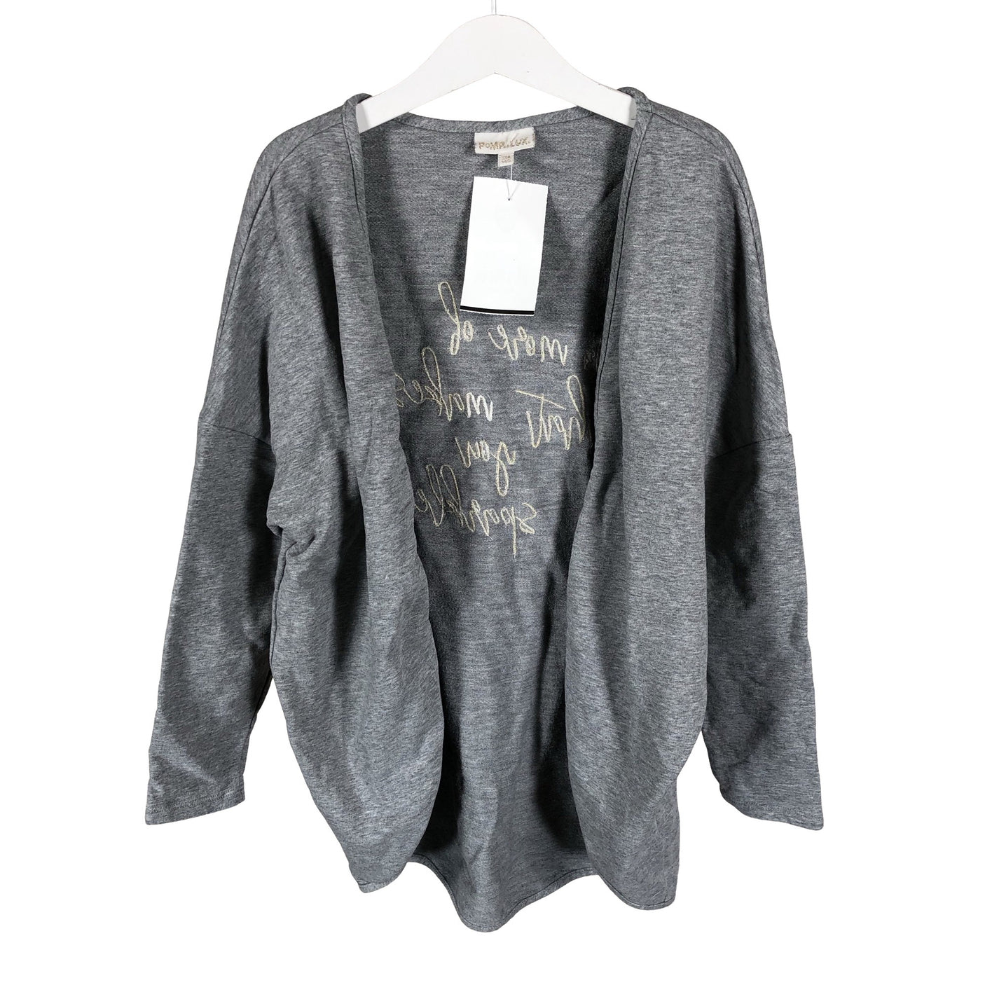 Unisex POMPdeLUX - Sweat jacket, size 134 - 140 - Gray (1)