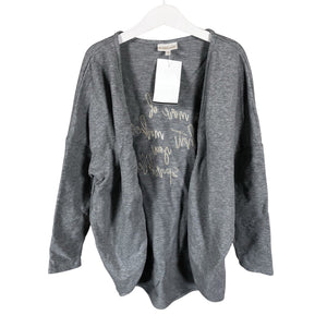 Unisex POMPdeLUX - Sweat jacket, size 134 - 140 - Gray (1)