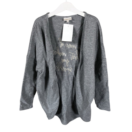 Unisex POMPdeLUX - Sweat jacket, size 134 - 140 - Gray ()