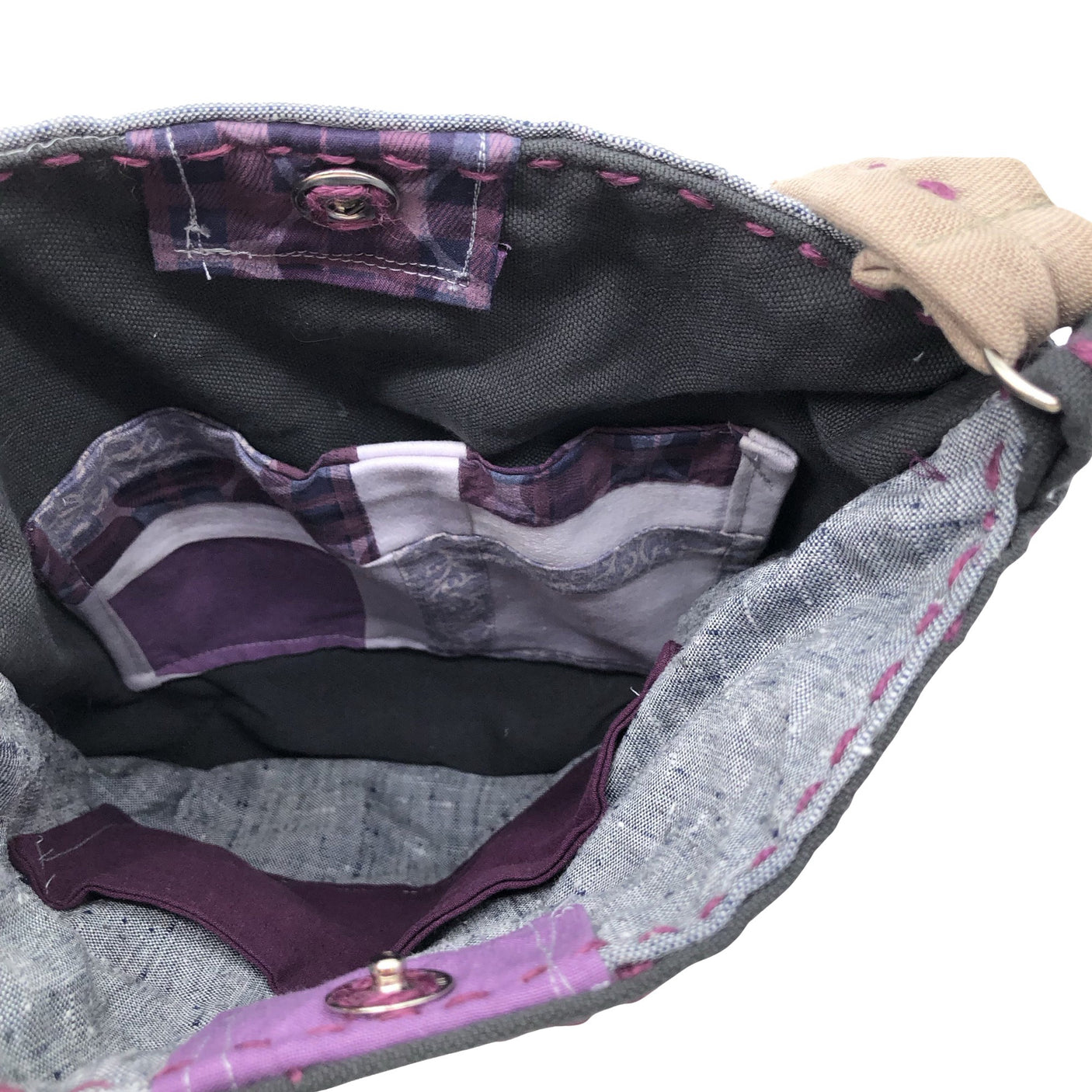 Unisex Handmade - Shoulder bag, size Midi - Gray (2)